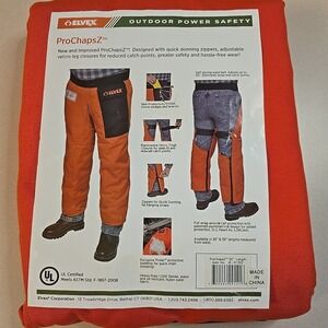 Elvex ProChaps ProchapsZ Chain Saw Chaps‎ Orange 39" Long